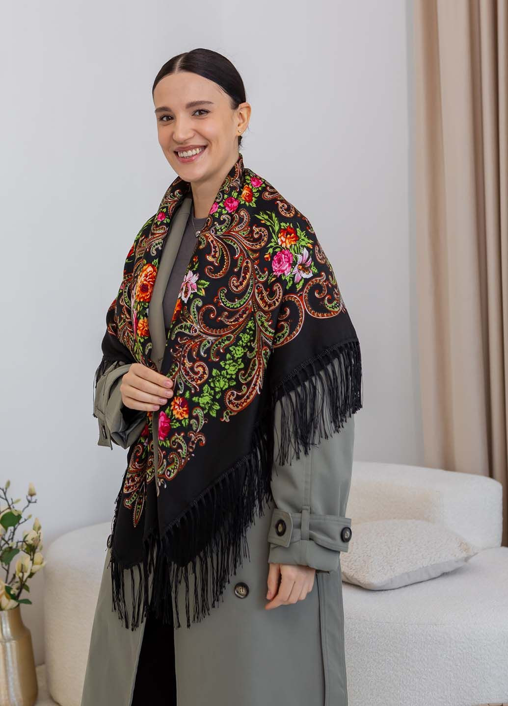 Хустка українська з тороками "Лілія" 110х110 см. Homedec - (322193558)