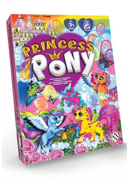 Настольная развлекательная игра бродилка "Princess Pony" DTG96 игра от 2 до 4 человек Danko Toys (302367452)
