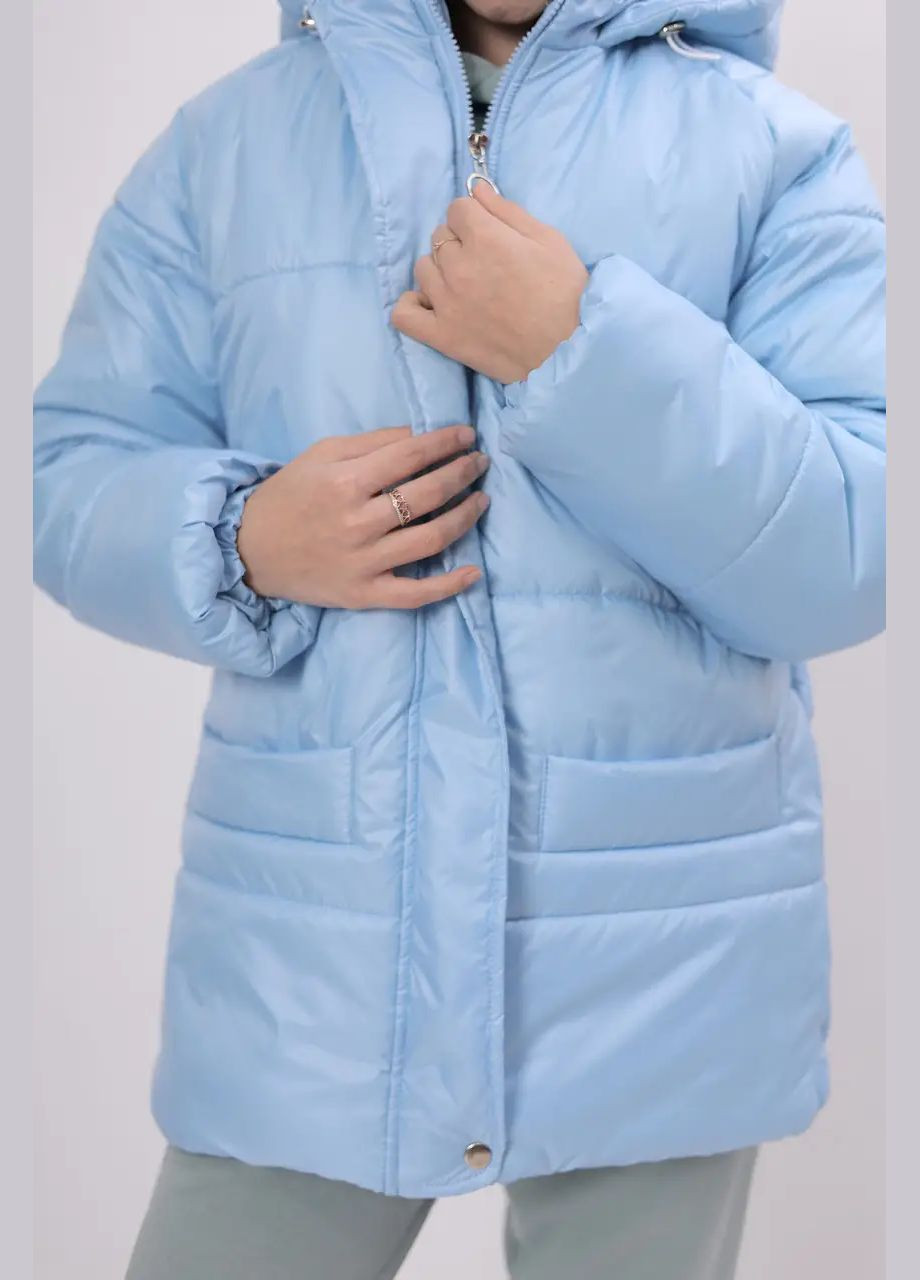 Голубая демисезонная куртка детская на девочку демисезонная, подростковая Polin Line куртка