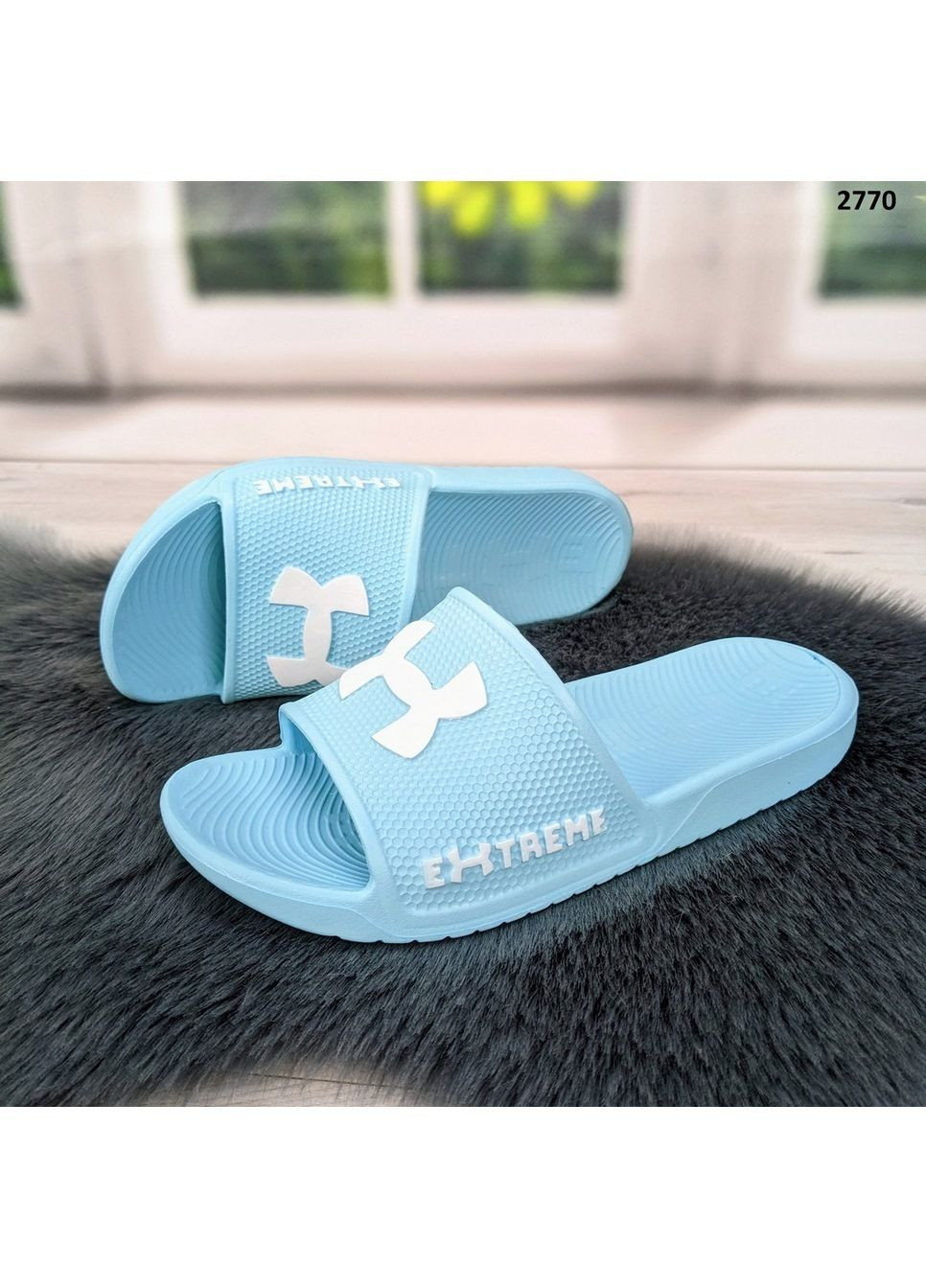 Бирюзовые женские пляжные шлепанцы сланцы пенковые Gipanis