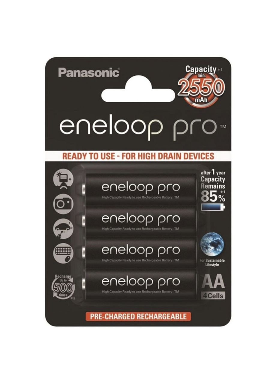 Аккумулятор Eneloop Pro AA 2550 mAh 4шт (NiMH) Panasonic (271838516)