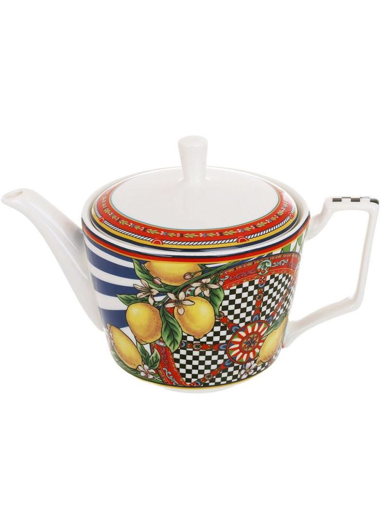 Чайник заварювальний Sicilia "Limoni" (Лимони) 650мл, порцеляновий Bona (372175774)