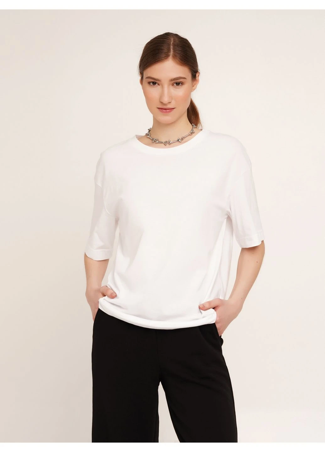 Футболка однотонная женская CTM WBC02301 Белый shop (2000989915461) shop (2000989915461) LAWA - (328990361)