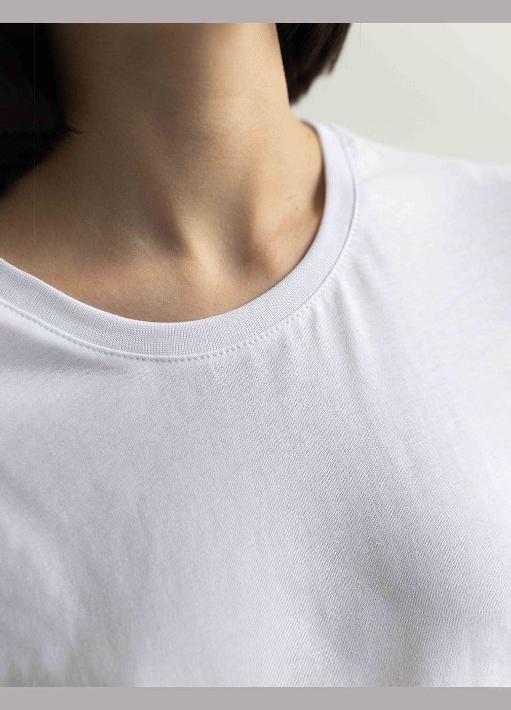 Белая Женская футболка котон (0011400BELL) Casual Trend №114 - (358935177)