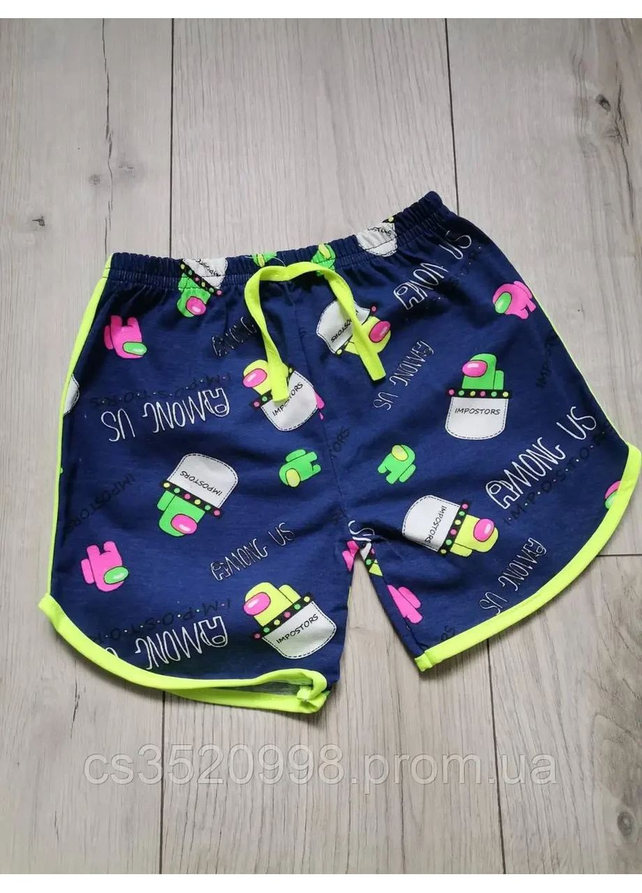 Дитячі шорти для дівчинки синього кольору Among Us,на 5,6 років Kids (370438838)