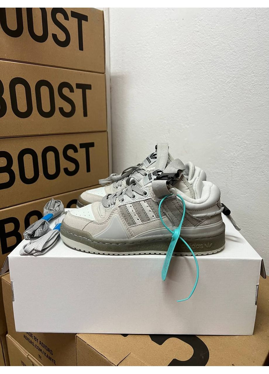 КРОСІВКИ ЖІНОЧІ ADIDAS FORUM BAD BUNNY GREY АДІДАС ФОРУМ No Brand сірі демісезони (367169456)