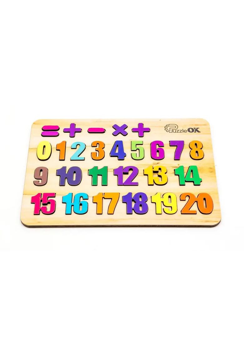 Настільна гра-сортер Цифри дерев'яний у асортименті Арт-11230 PuzzleOK Дер2391 (370653450)
