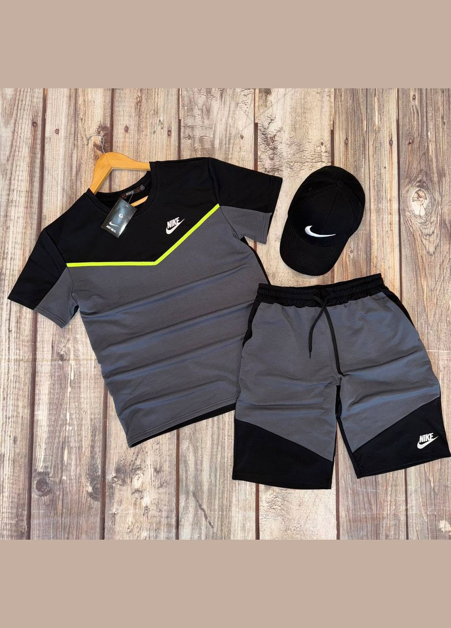 Графитовая 2 в 1 футболка + шорты 90% хлопок премиум качество No Brand