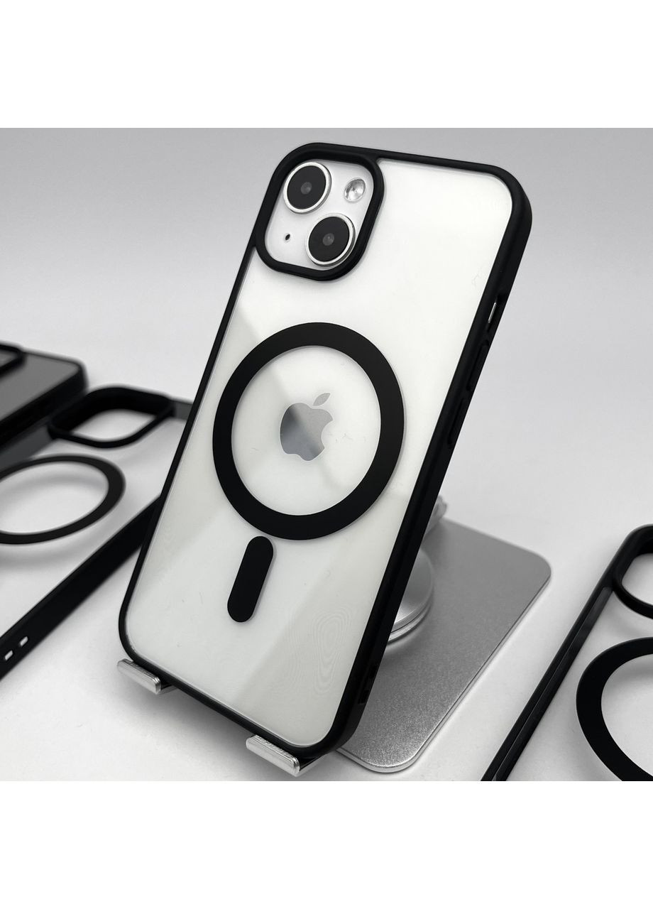 Чохол на 13 Acrylic Magsafe для Apple прозорий магнітний / бортик / Magnetic Black No Brand (369137046)