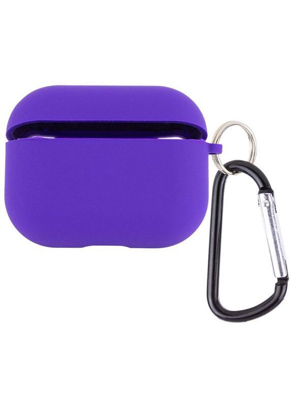 Силіконовий футляр з мікрофіброю для навушників Airpods 3 Фіолетовий Epik (372164340)