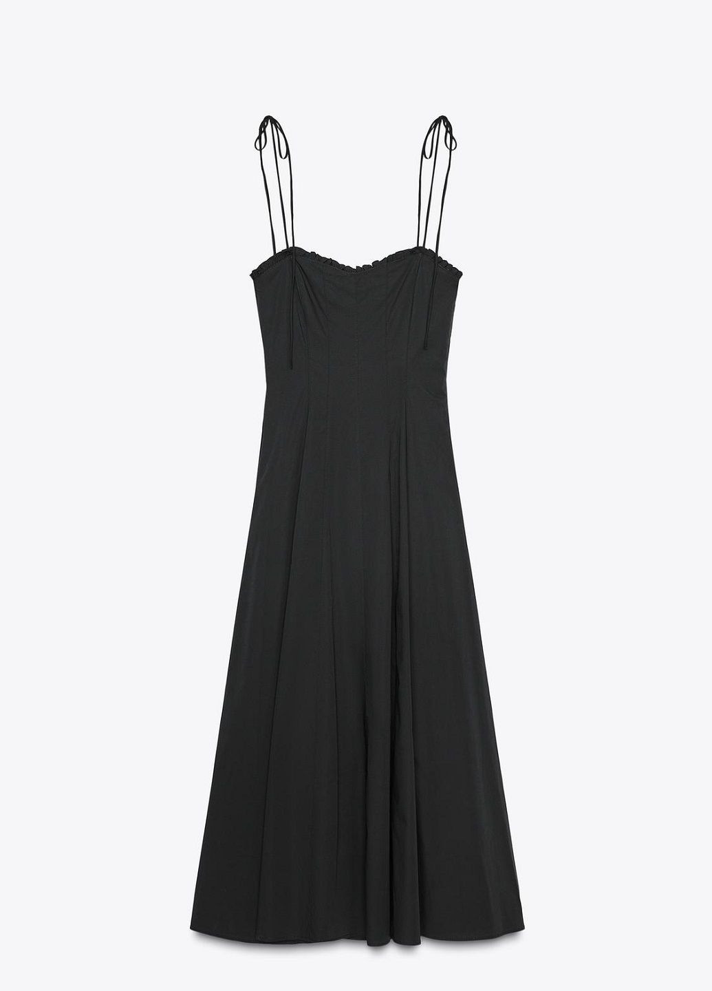 Чорна повсякденний сукня Zara однотонна