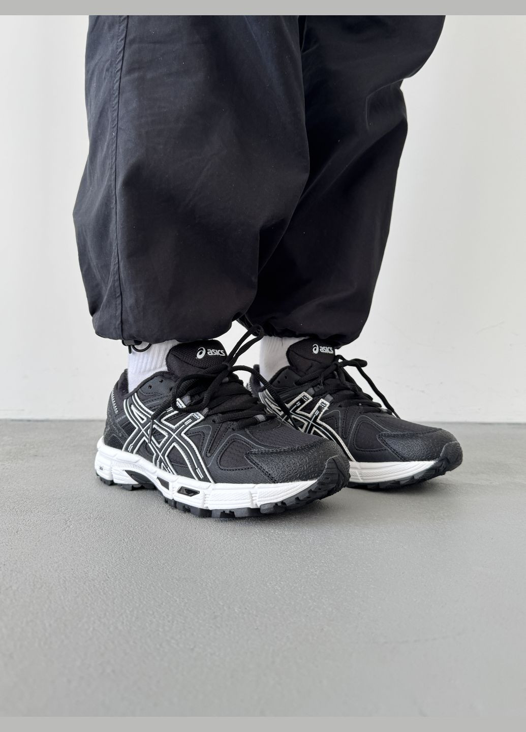 Кроссовки зимние женские Asics Gel-Kahana 8 winter fleece black white | Асикс Гель-Кахана 8 черные белые с флисом No Brand чёрные зима (307827405)