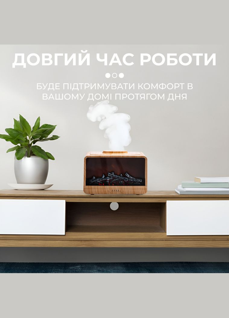 Увлажнитель воздуха Flame Fireplace Aroma Diffuser Black увлажнитель очиститель воздуха Smartx (305064516)