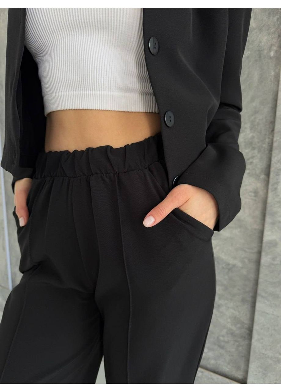 Костюм двійка костюмка гарної якості,бомбер укорочений та штани вільного крою Україна (355793810)