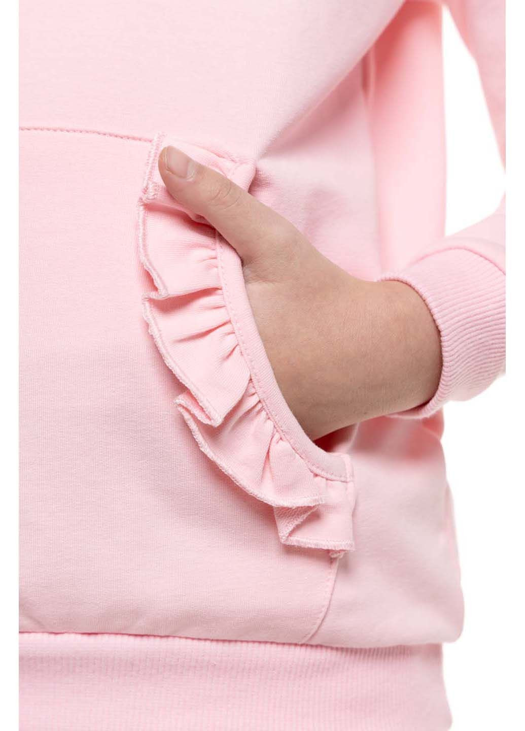 Розовый демисезонный костюм свитшот штаны Pop Fashion