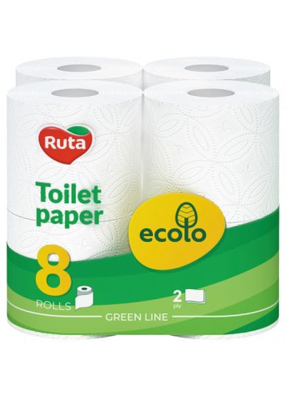 Туалетний папір (4820202891093) Ruta ecolo 2 шари 8 рулонів (268143455)