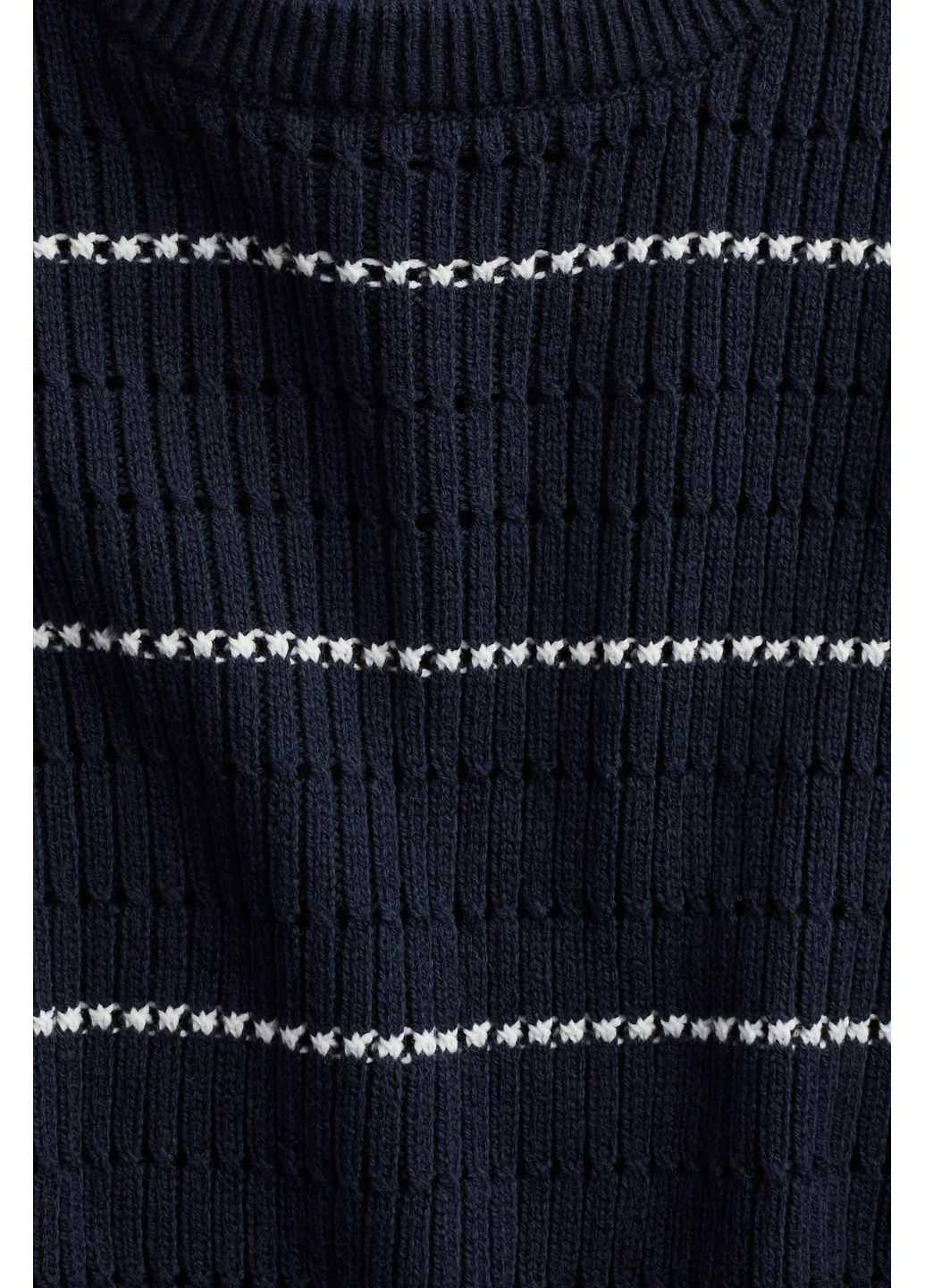 Синій демісезонний джемпер з дірчатим візерунком жіночий синій м джемпер H&M