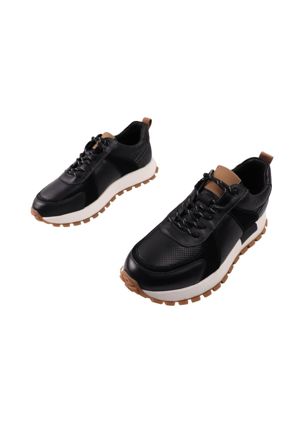 Черные кроссовки мужские черные натуральная кожа Lifexpert 1687-24DK