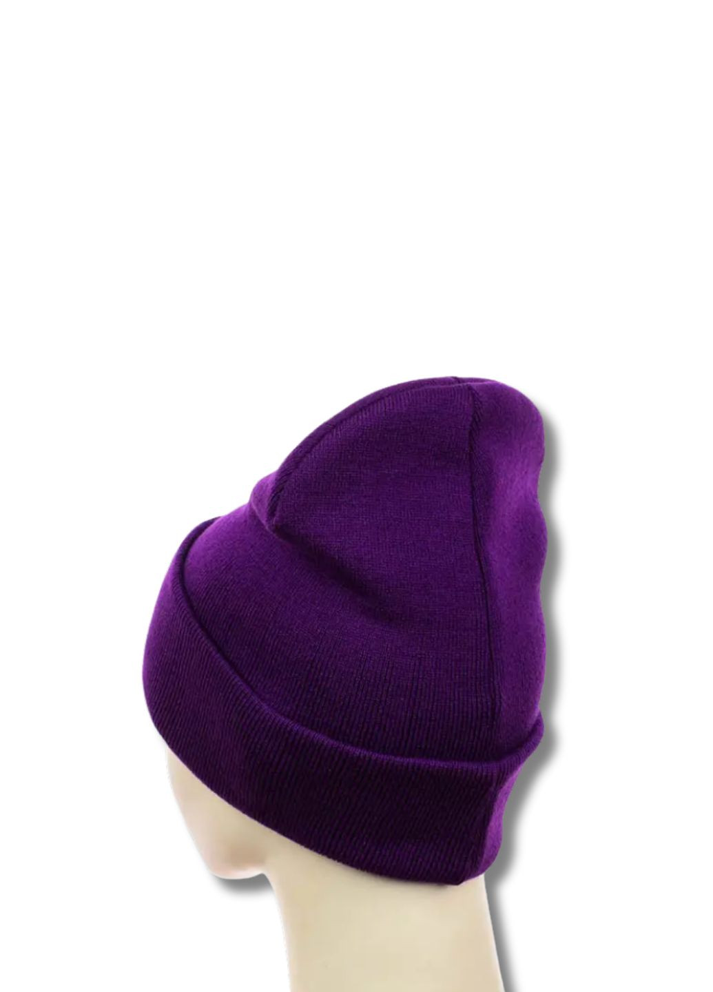 Молодежная двухслойная шапка бини лонг No Brand Шапка біні лонг лопата (362411532)