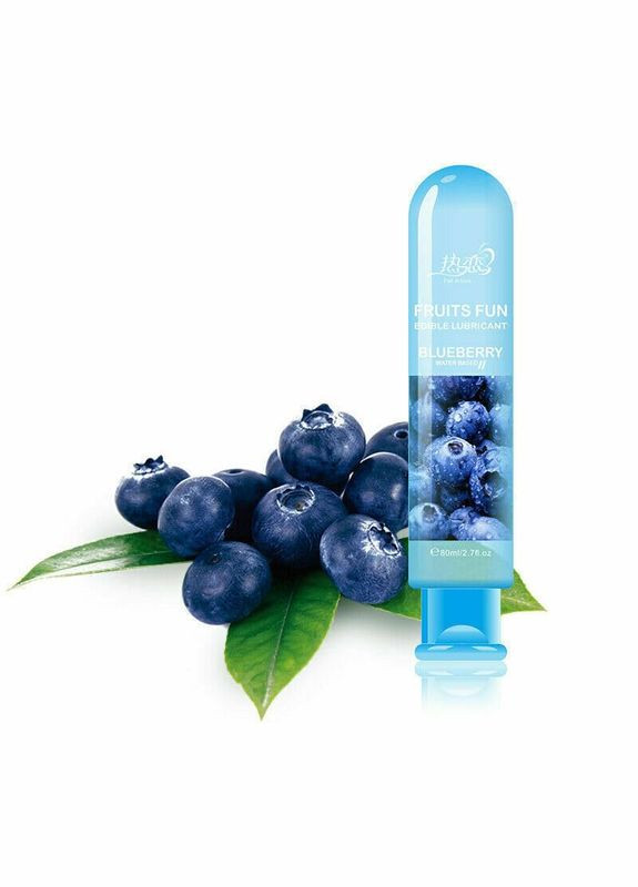 Лубрикант їстівний на водній основі зі смаком лохини (80 мл) No Brand (347324508)