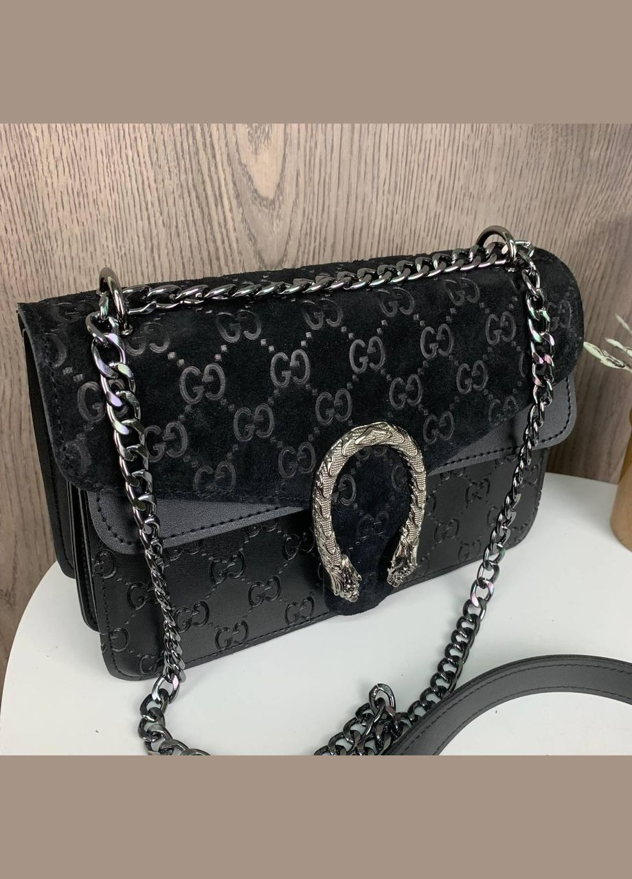 Замшевая женская сумочка клатч с подковой в стиле Гучи, минисумка на цепочке. No Brand (334730554)