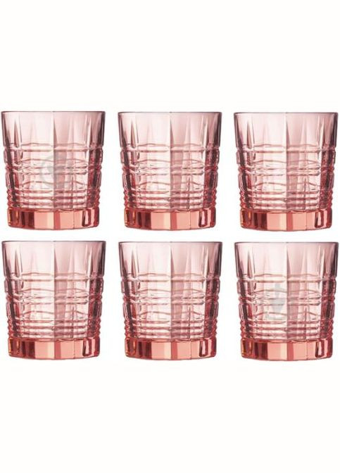 Набір склянок Даллас низьких рожевий 300 мл 6 шт P9165 Luminarc (273222308)