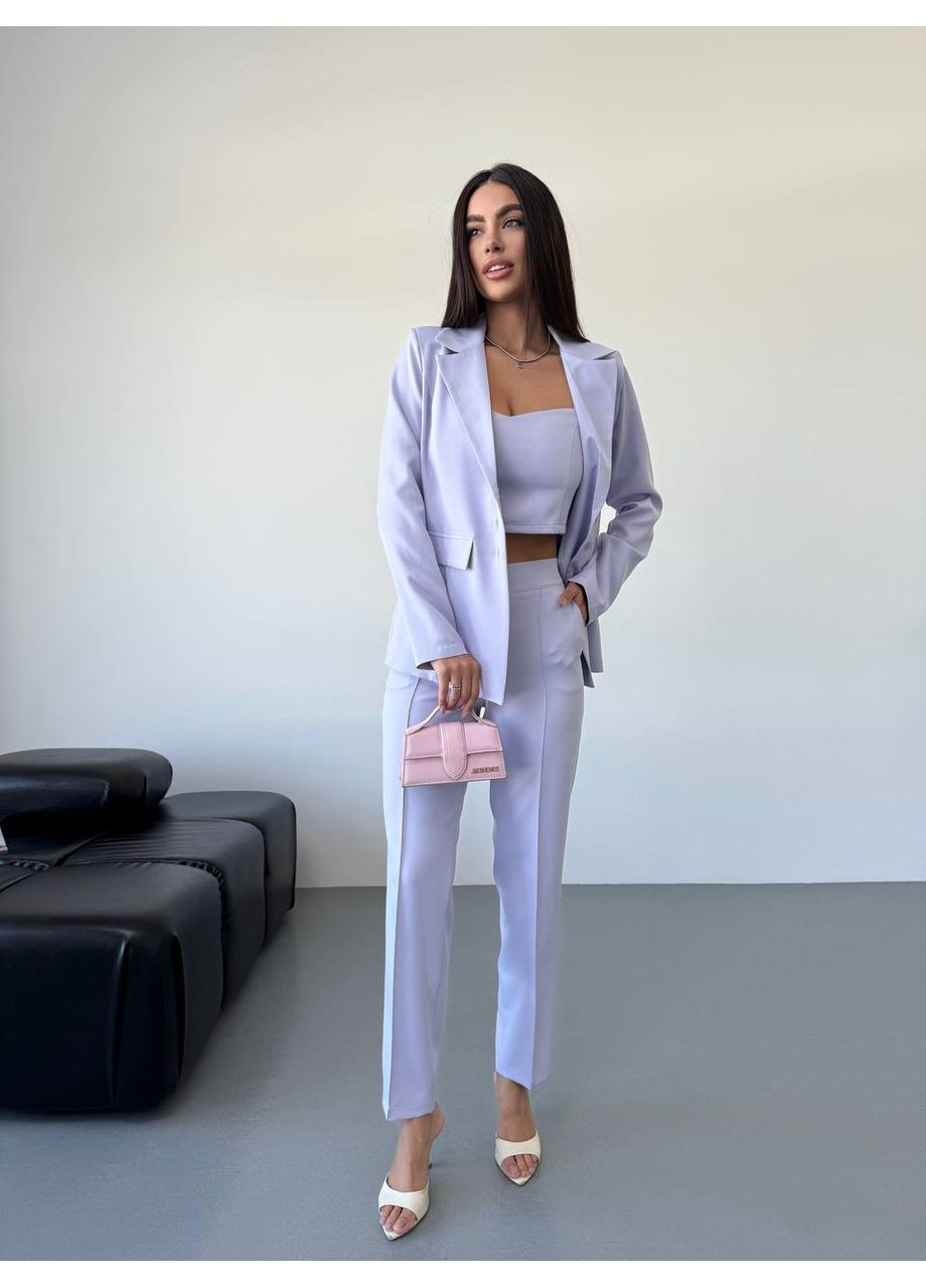 Класичний жіночий костюм трійка із топом Fashion (356177714)