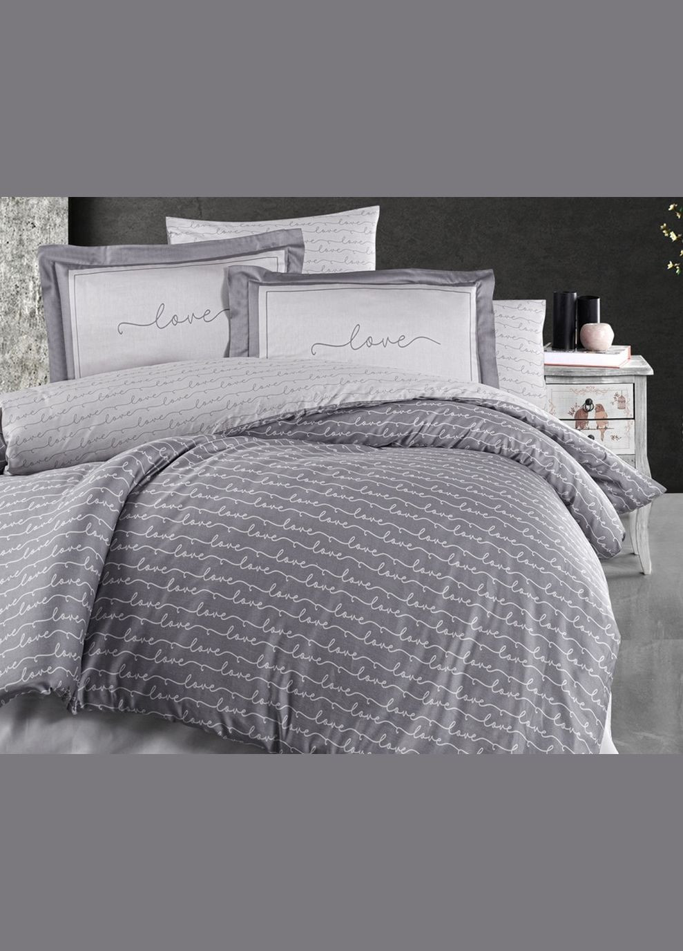 Постельное белье сатин Love евро First Choice (307931909)