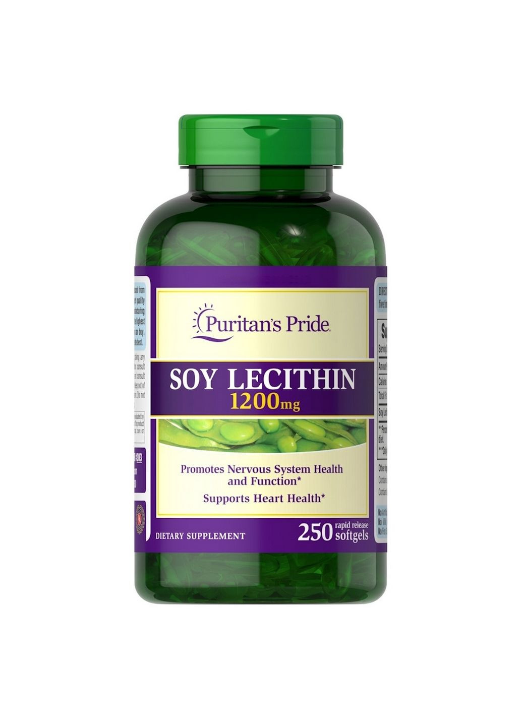 Натуральна добавка Soy Lecithin 1200 mg, 250 капсул Puritans Pride (293416518)