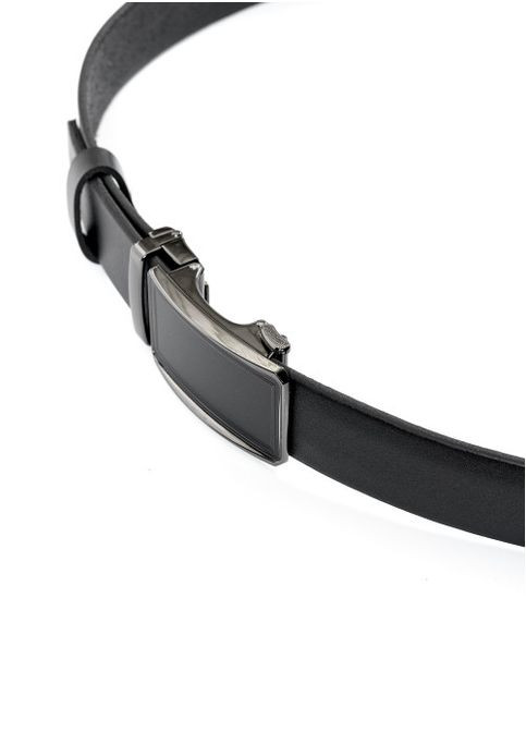 Чоловічий шкіряний ремінь чорний з автоматичною пряжкою Sambag (302747286)