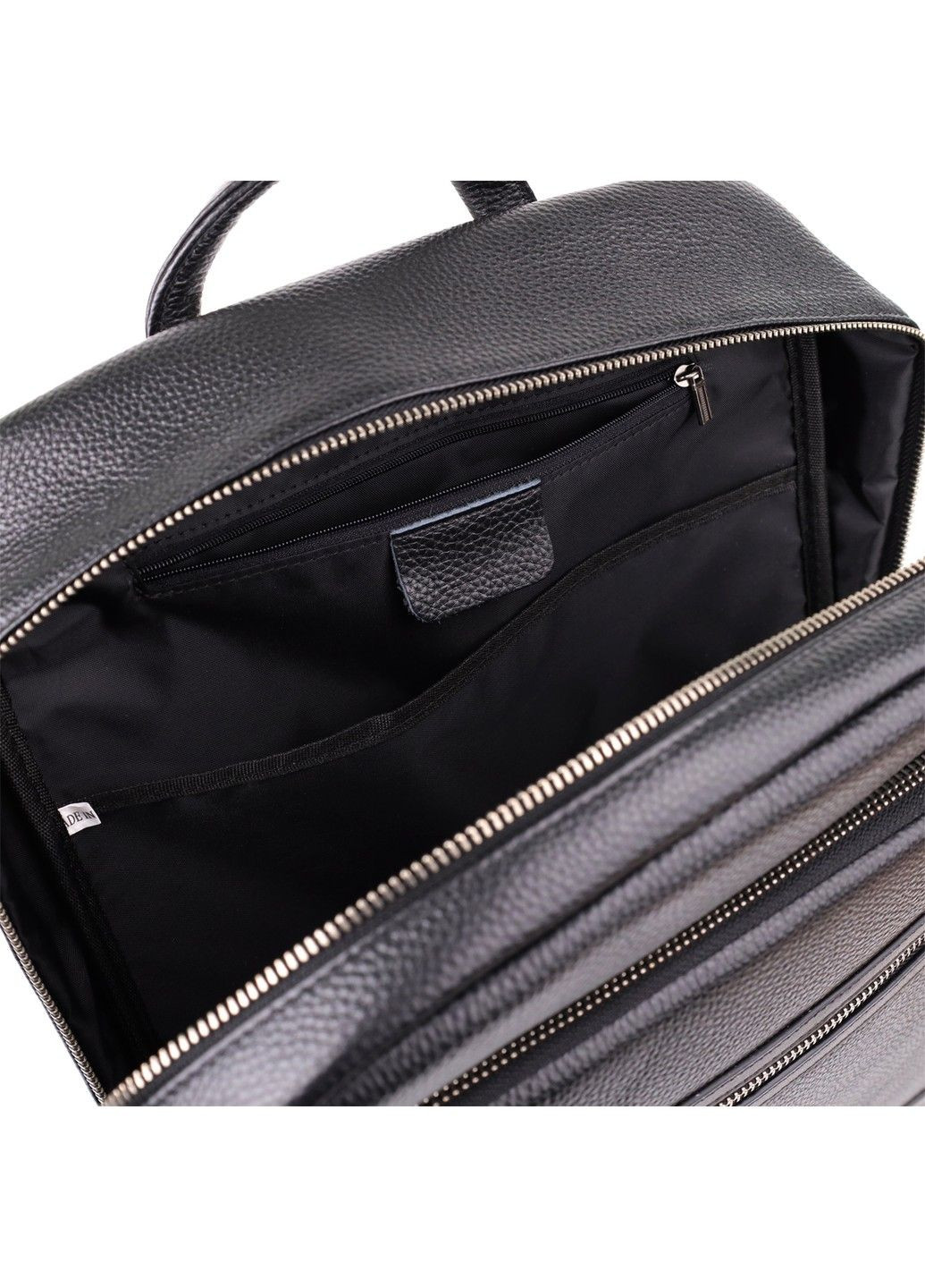 Городской рюкзак унисекс из натуральной кожи 23046 Черный Vintage (356452172)