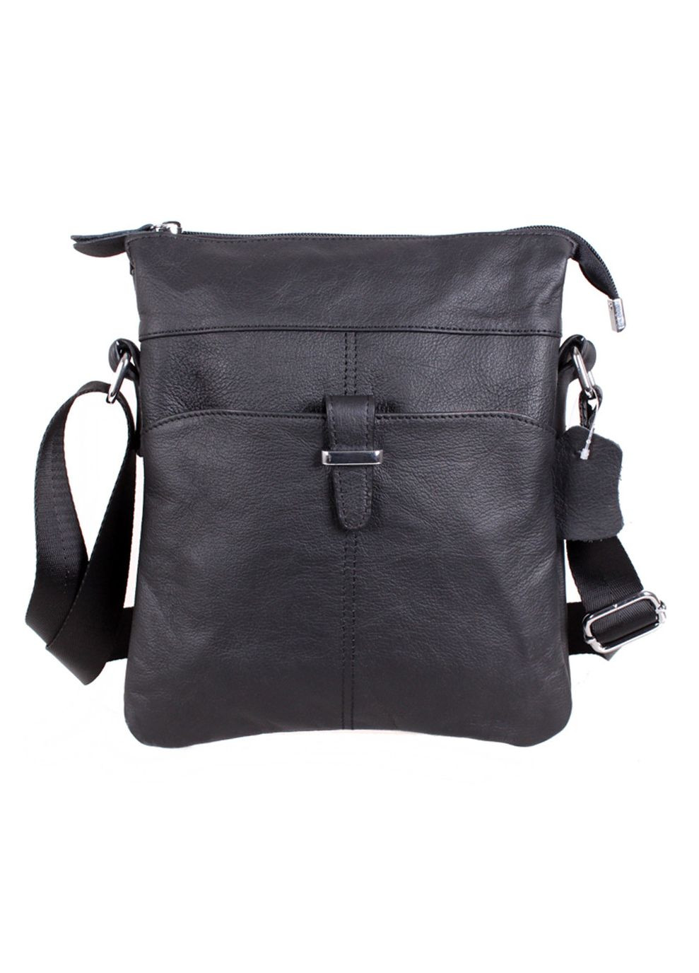 Чоловіча шкіряна сумка MESS8139 чорна No Brand (370848144)
