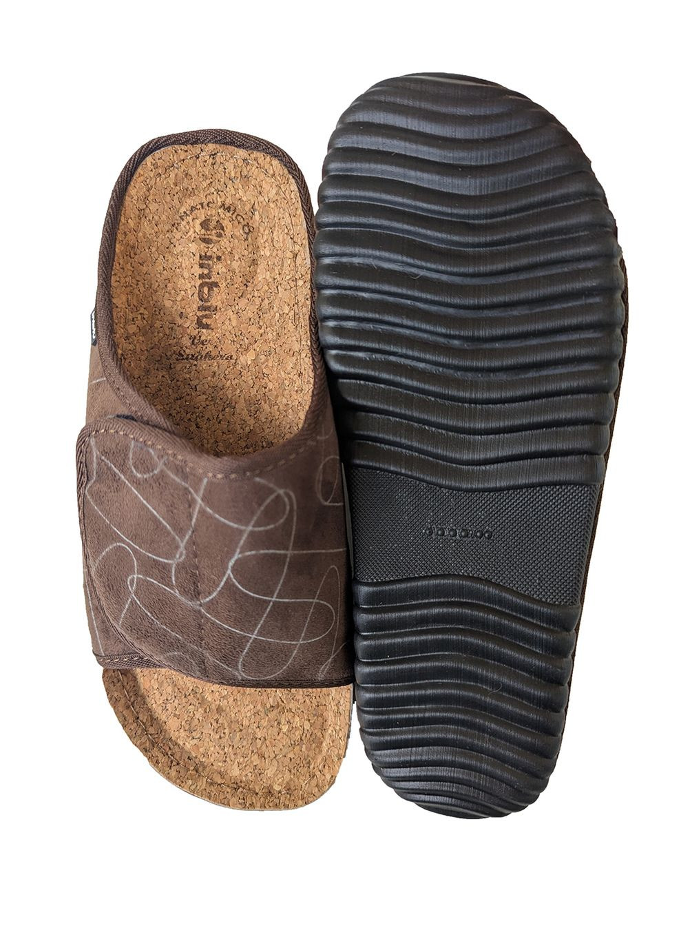 Капці чоловічі відкриті на корковій устілці і з липучкою Inblu (360771662)