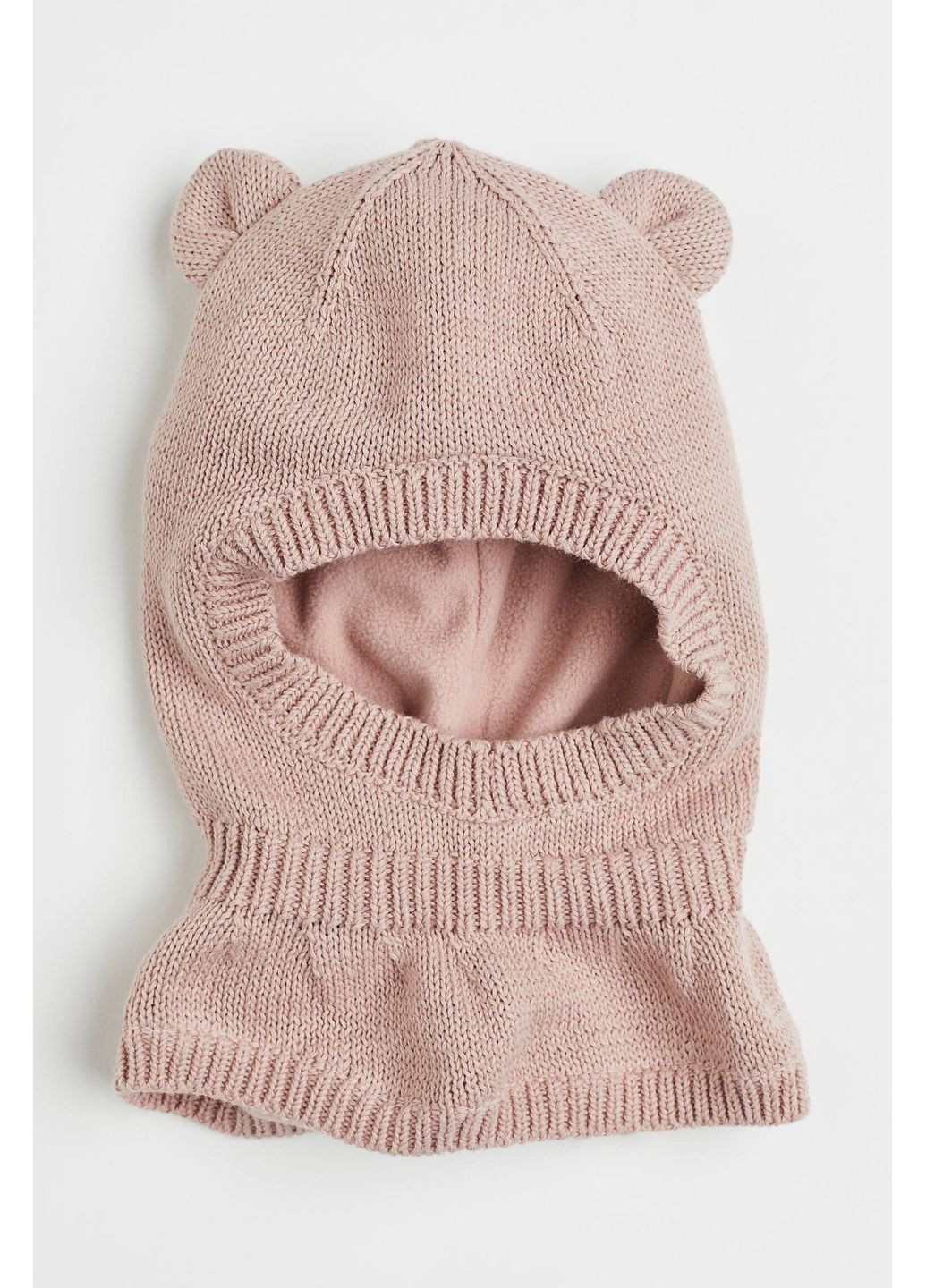 H&M балаклава однотонный светло-розовый производство - Китай