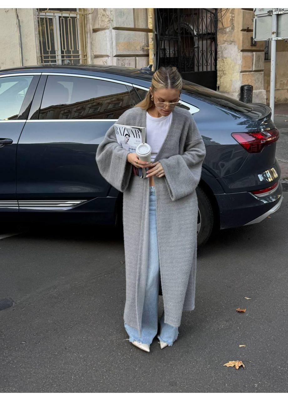 Серый демисезонный кардиган Україна