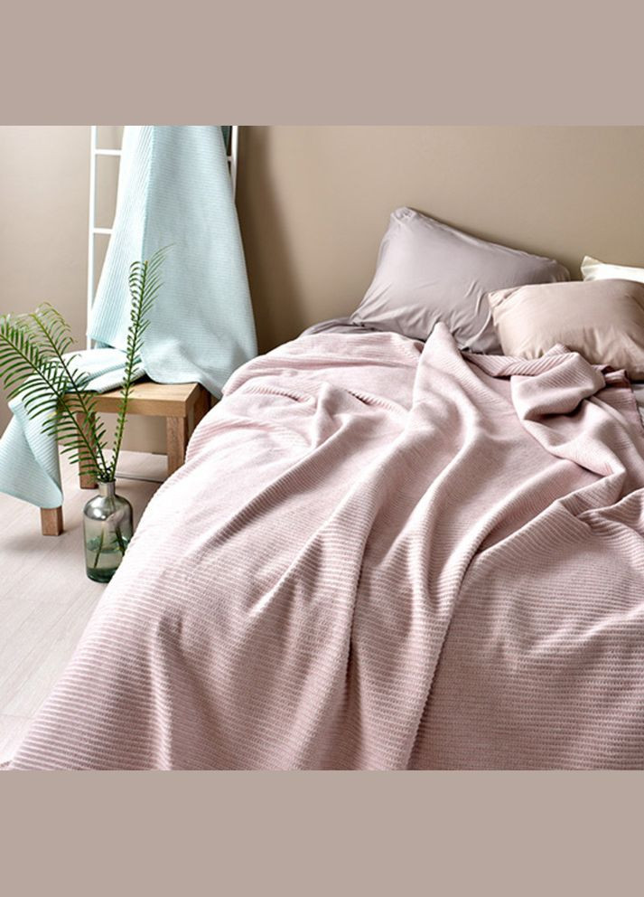 Плед-покрывало Adina - 200x220 хлопок 400 гр/м2 пудра IDEIA (315146415)