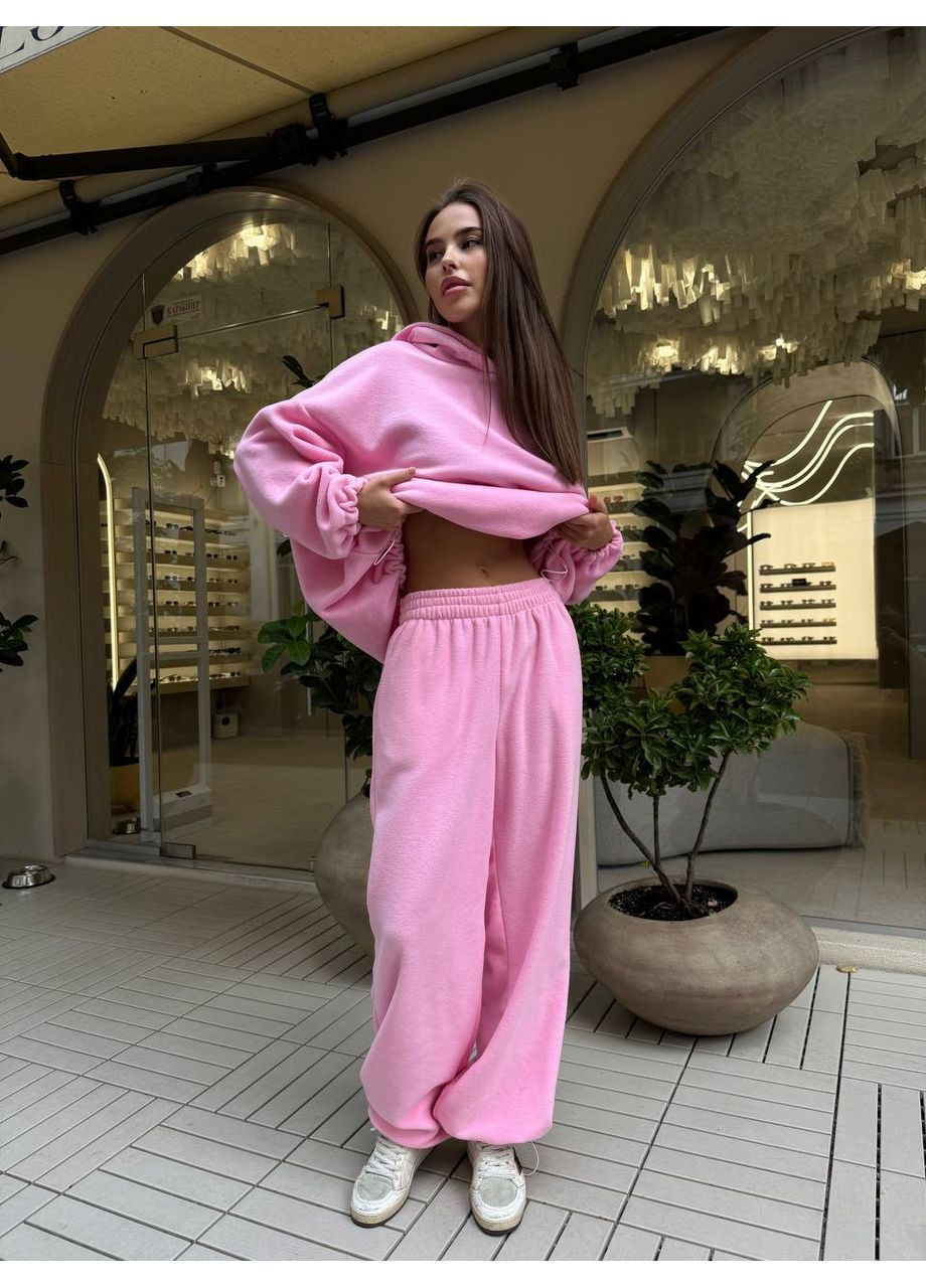 Жіночий оверсайз костюм фліс-полар No Brand Б1432-281/3 (369402645)