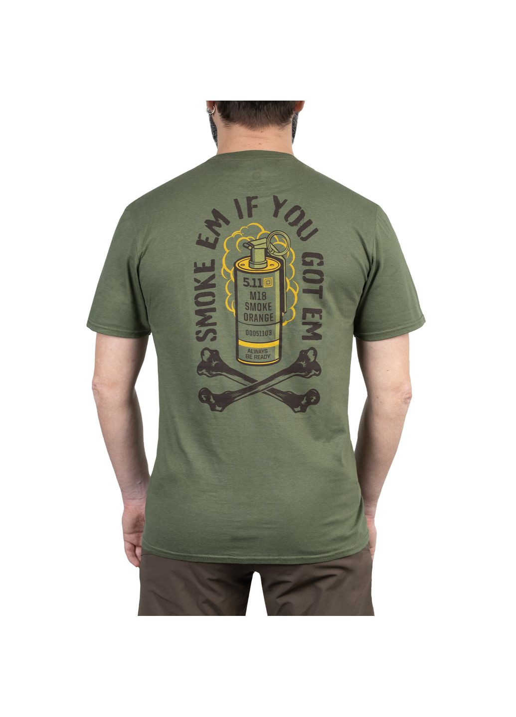 Футболка с рисунком EMEA Smoke 'Em Military Green 5.11 Tactical (315823012)