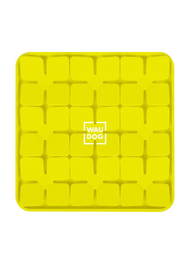 Коврик для поиска корма Silicone, 205х205х17 мм, желтый WAUDOG (334141302)