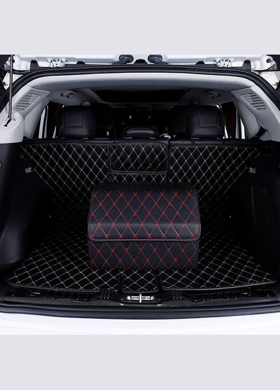 Автомобільний органайзер ZWX-002 Black-Red 40*30*30 см компактний одне відділення для зберігання 4 шт. Lesko (352013293)