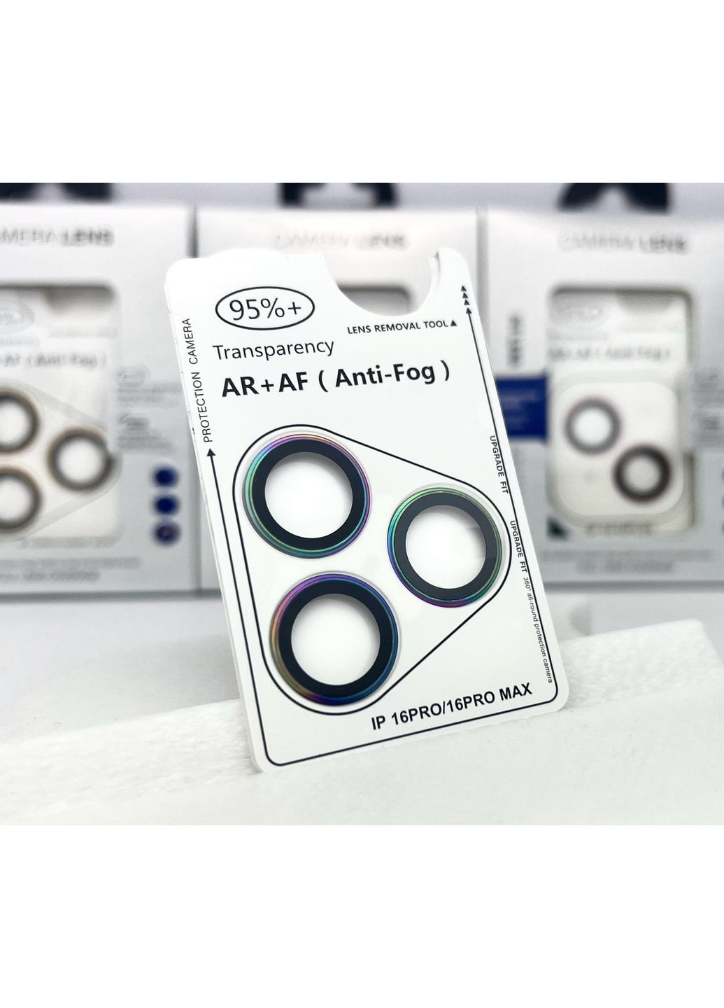 Линзы на камеру для 16 PRO защитное стекло AR+AF айфон комплект 3 шт camera lens Colorful No Brand (369137598)