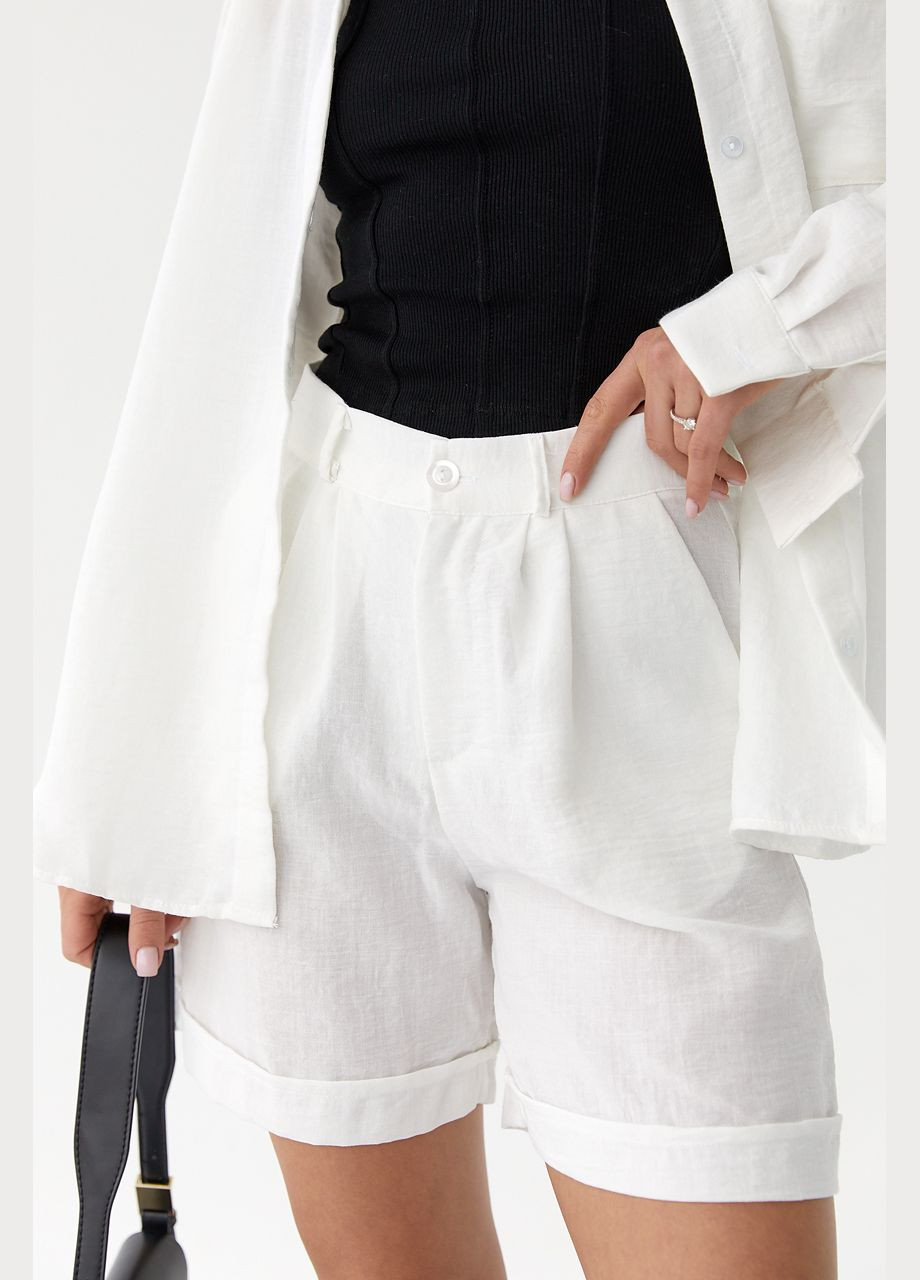 Жіночий костюм бавовняний з сорочкою та шортами Liton (296658612)