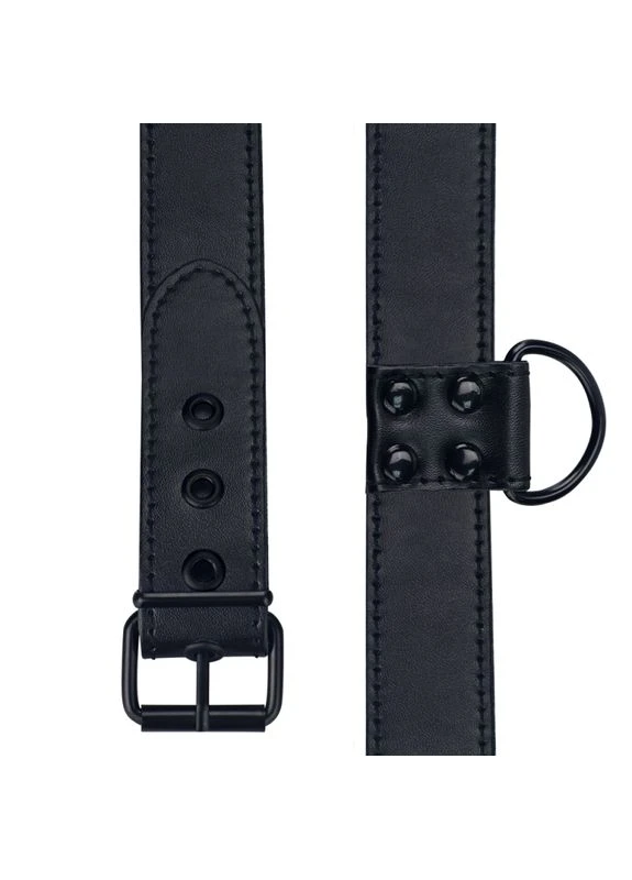 Матовий комір з повідцем Bondage Fetish Black Matt Collar With Leash Lovetoy (381406315)