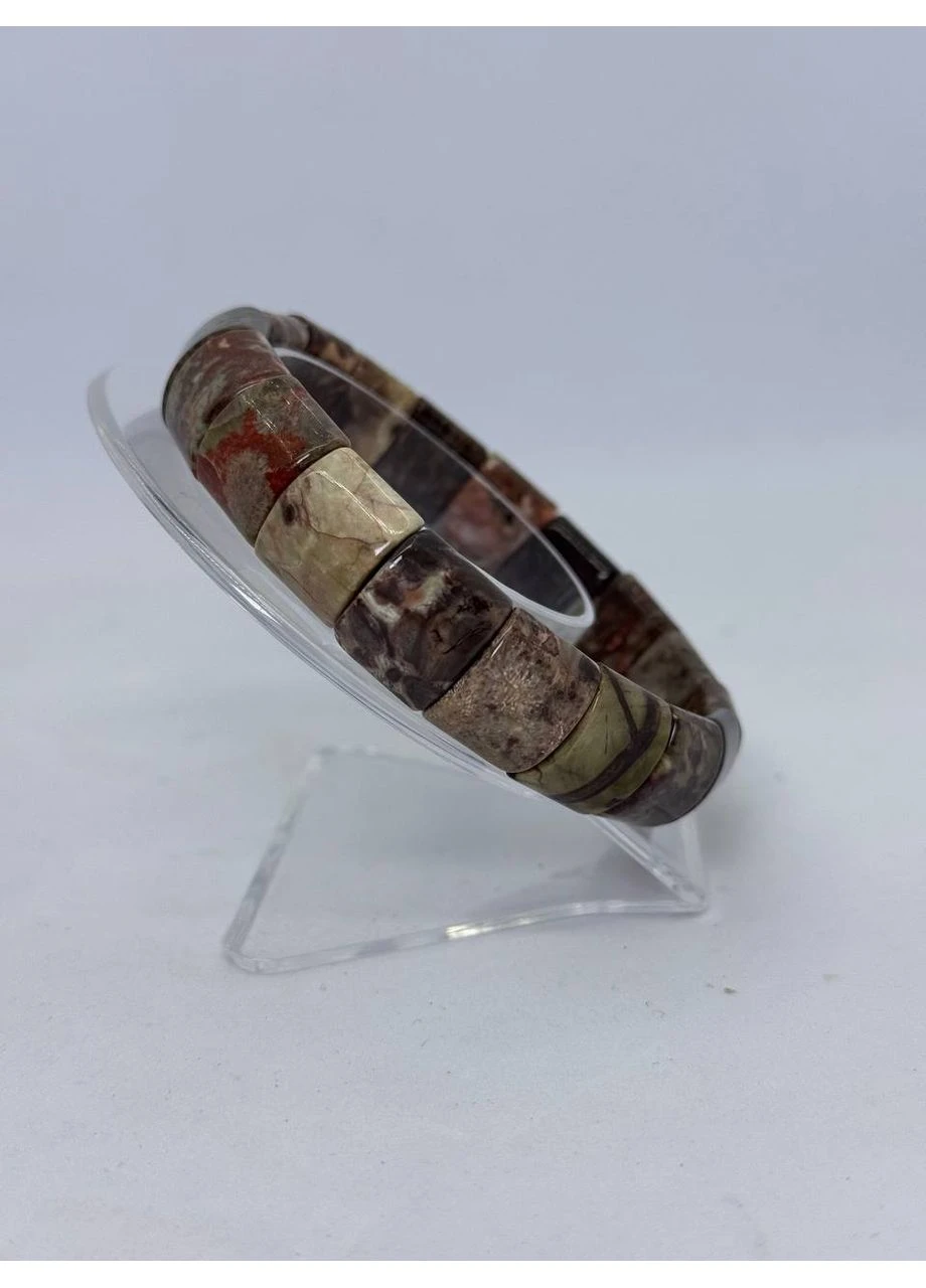 Браслет з яшми 14*12 мм 19 см Комбінований No Brand (350633900)
