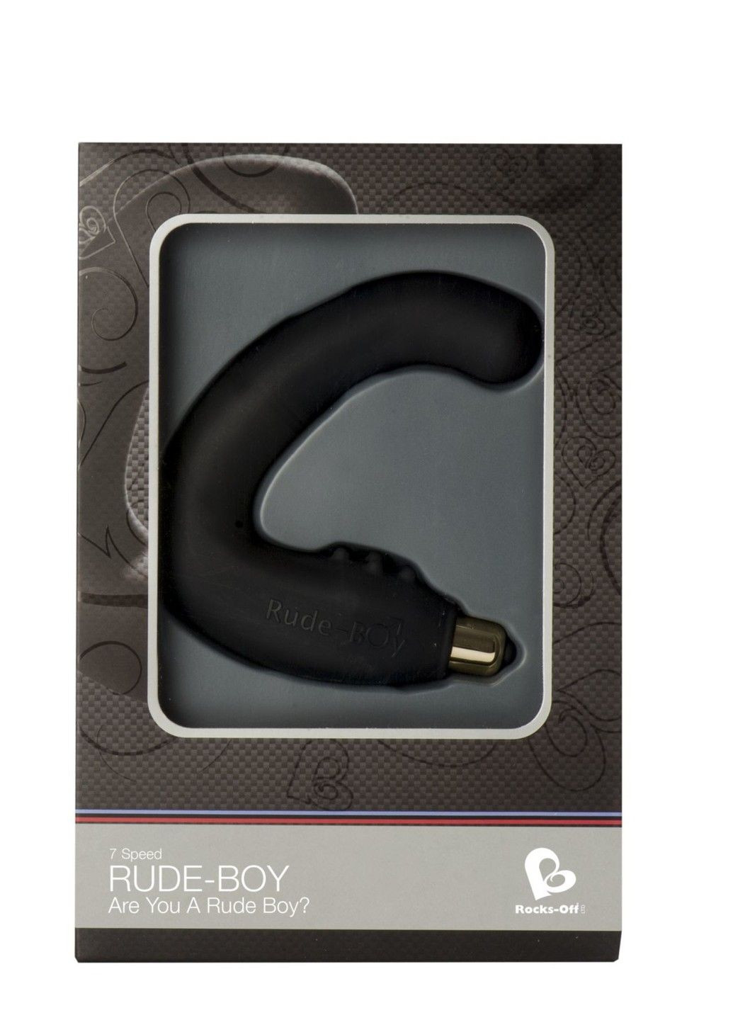 Вібромасажер простати Rocks Off Rude-Boy Black, масаж промежини, макс. діаметр 2,5 см Rocks-Off (298474233)