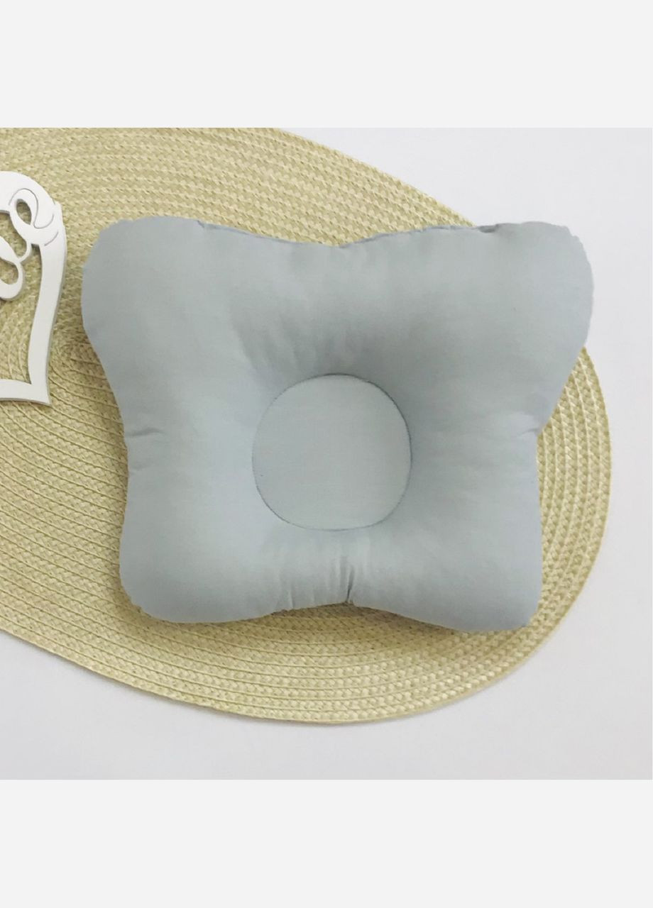 Подушка дитяча ортопедична Метелик мала Сіра бязь 25x20 см Penetka (323210924)