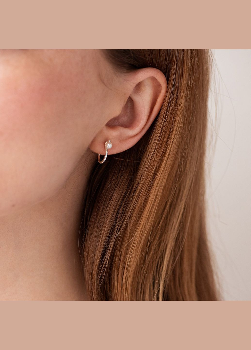 Срібні сережки - пусети Міранда з перлами 123201 Oniks (264022491)