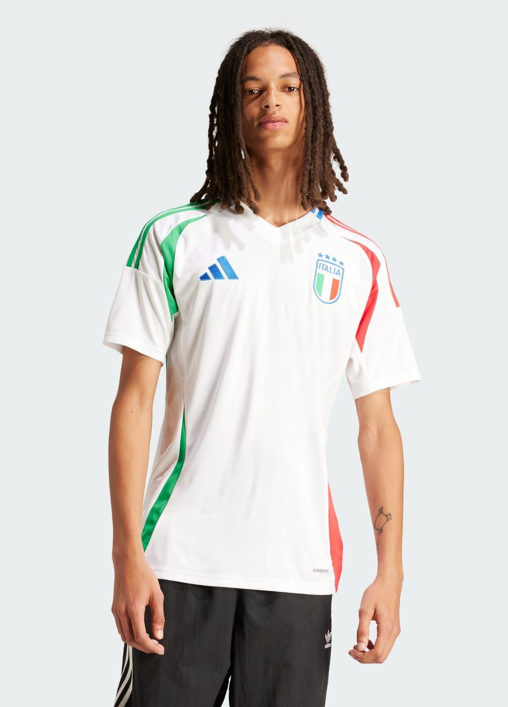 Гостьова джерсі Italy 24 adidas логотип білий спортивні