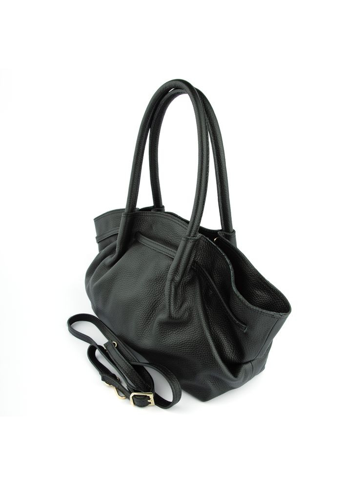 Сумка женская кожаная офисная 03852 с 2 ручками черная Virginia Conti (324557749)