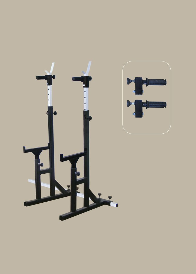 Стійки для присідання, жима лежачи та стоя, під штангу зі страховкою No Brand (326596703)